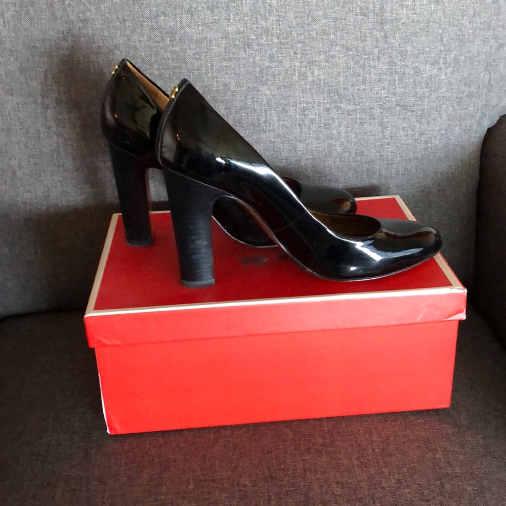 Coach Shelley Black Patent Pumps